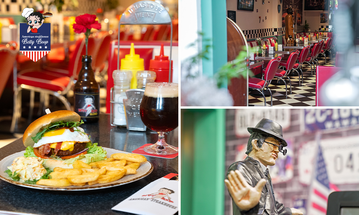 2-gangenlunch bij American Steakhouse Betty Boop