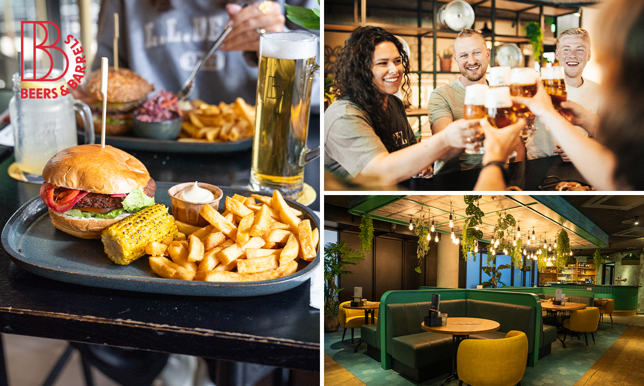 Burger + friet + drankje bij Beers & Barrels Rotterdam