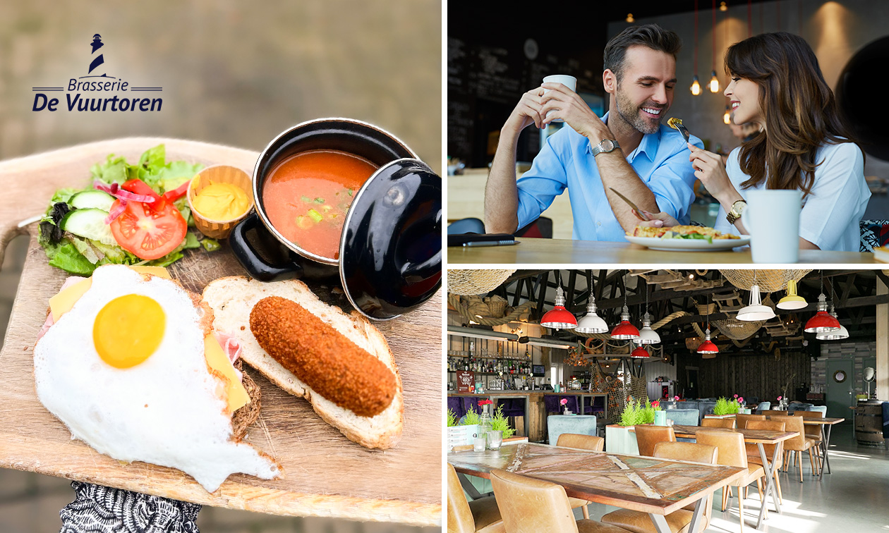 Lunchplank bij Brasserie De Vuurtoren