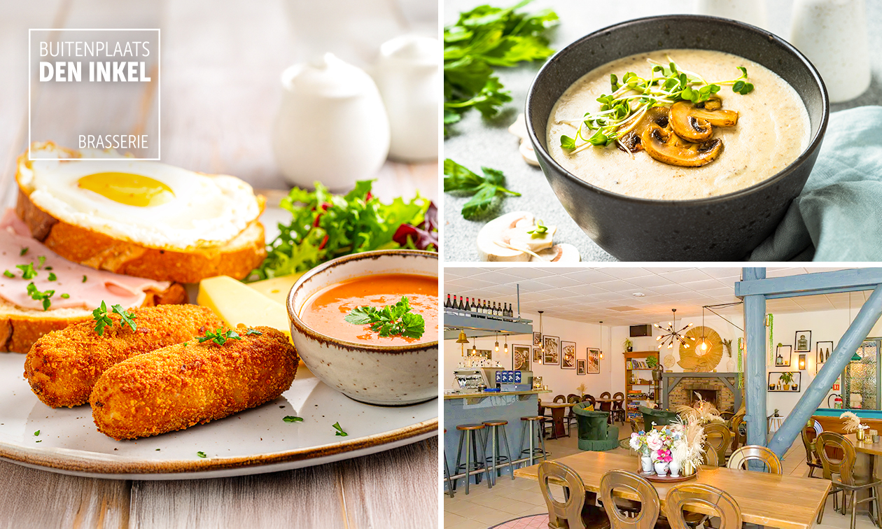 2-gangen keuzelunch bij Brasserie Den Inkel