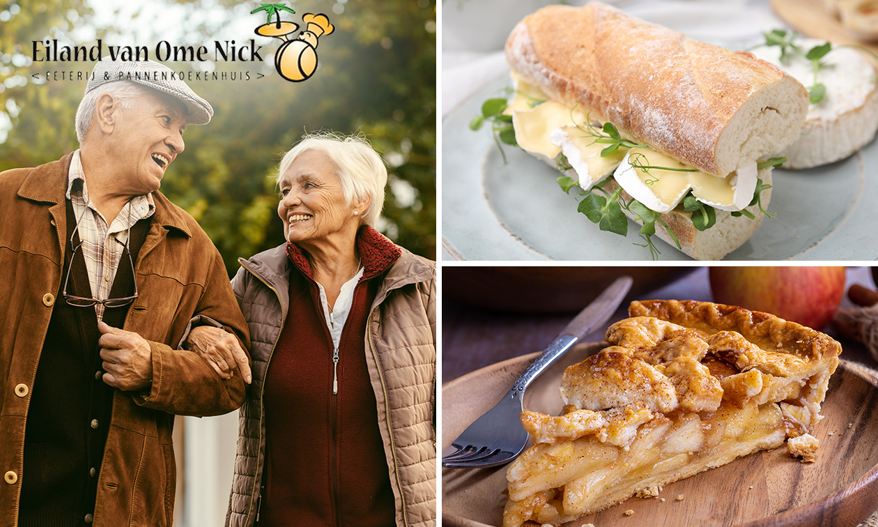 Wandelarrangement + warme drank + gebak + lunch bij Eiland van Ome Nick