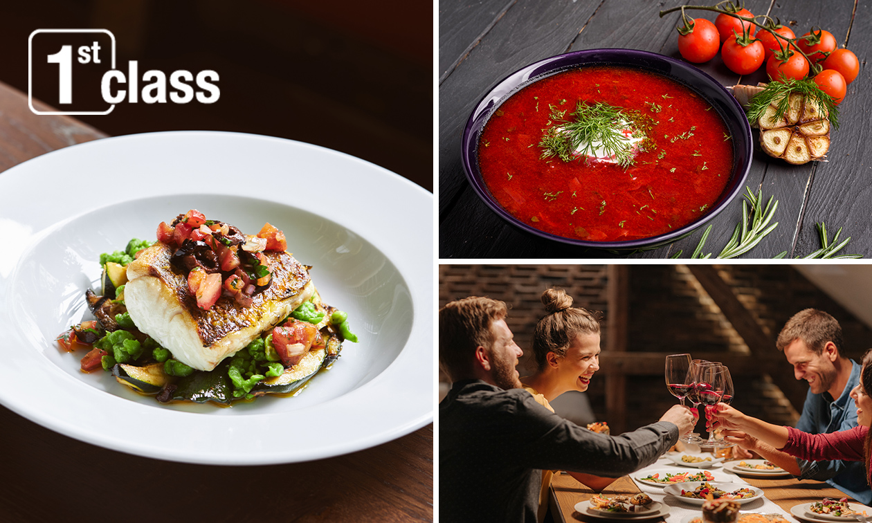 3-gangendiner bij Restaurant First Class