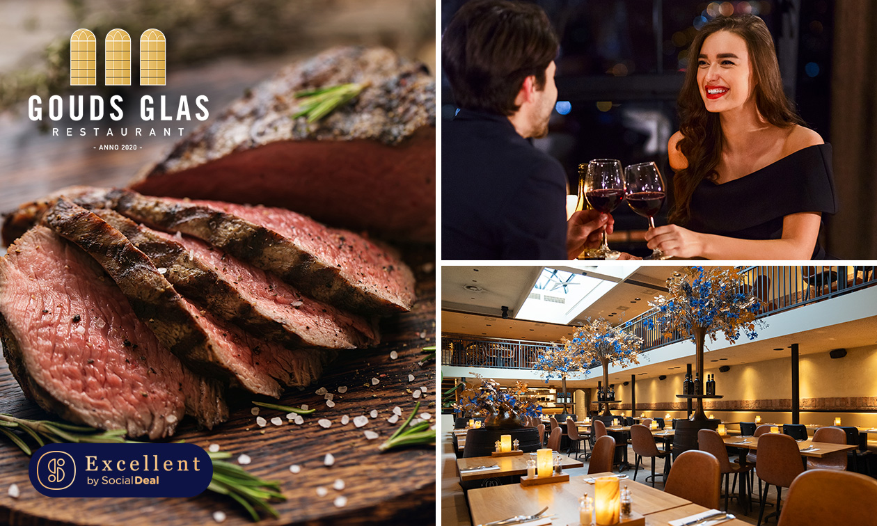 Chateaubriand incl. bijgerechten + glaasje cava bij Gouds Glas
