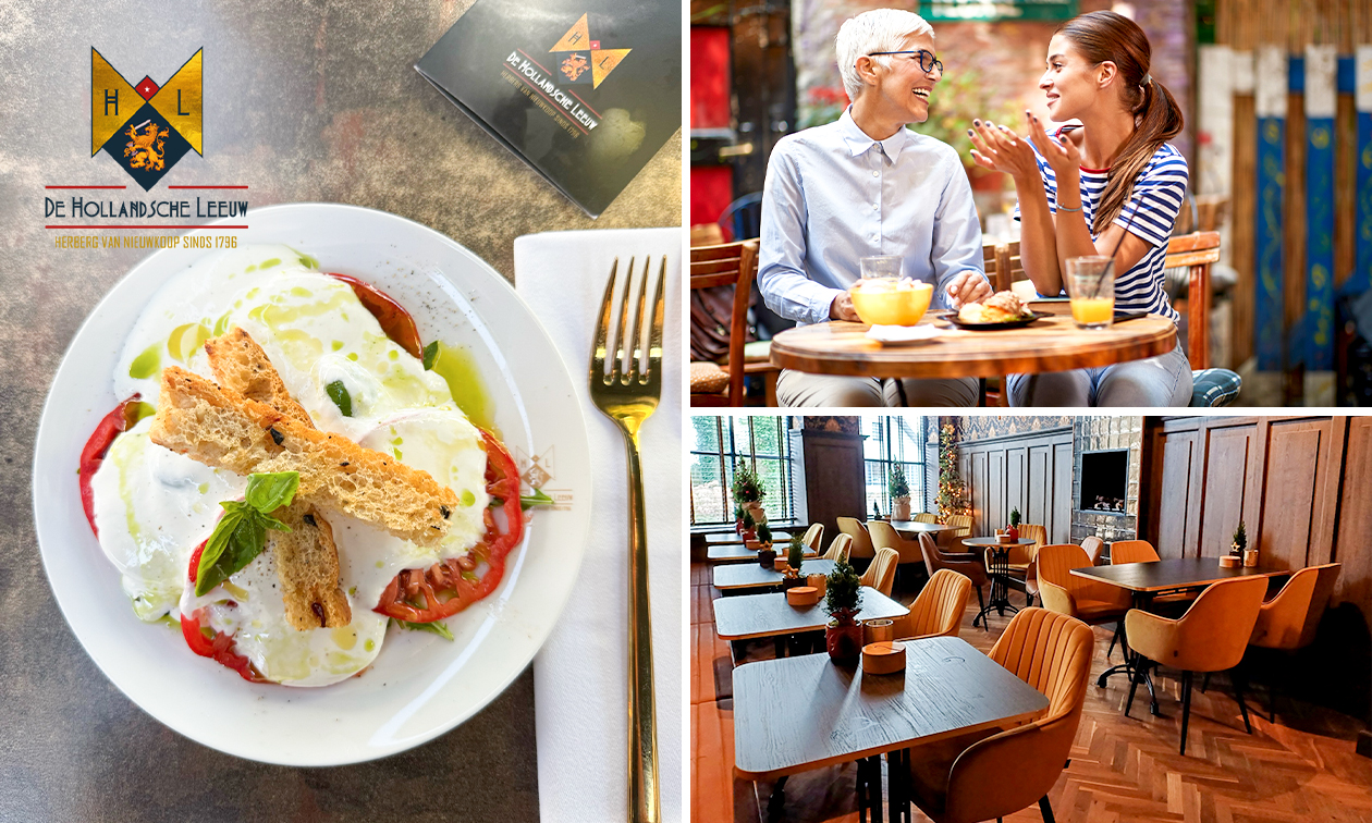 2-gangen keuzelunch bij Herberg de Hollandsche Leeuw