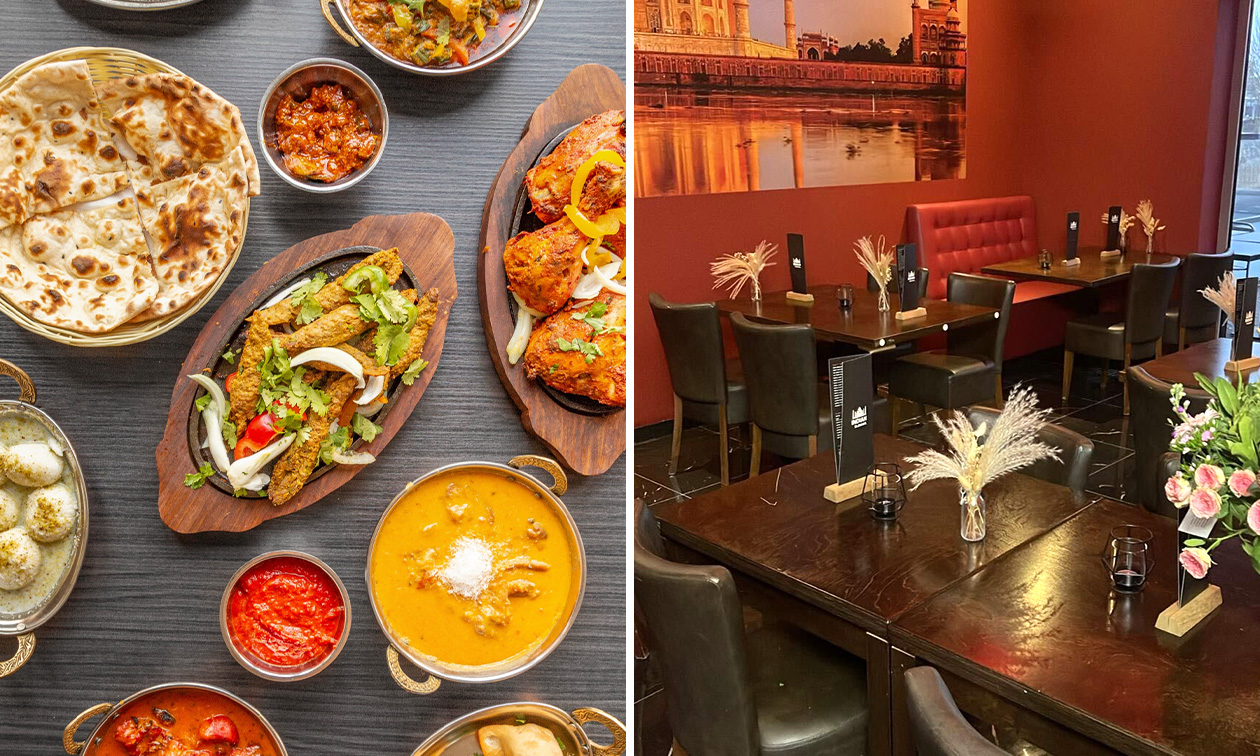 Indiaas 3- of 4-gangendiner à la carte of 3-gangendiner van de chef