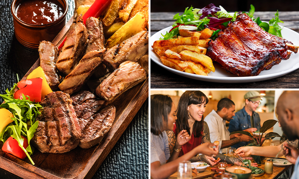 Grote spareribsschotel of mixed grill (1 of 2 pers) bij King's Spareribs Den Haag