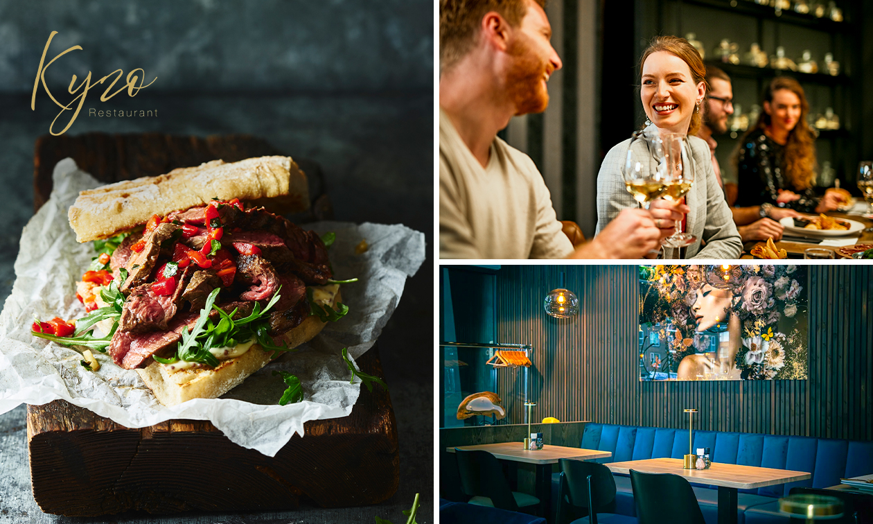 2-gangen keuzelunch + verse jus d'orange bij Kyzo