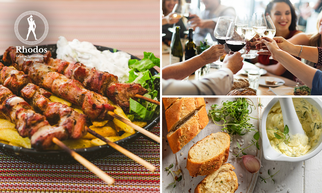 All-You-Can-Eat & Drink-diner (10 tot 80 personen) (3 uur) bij Restaurant Rhodos