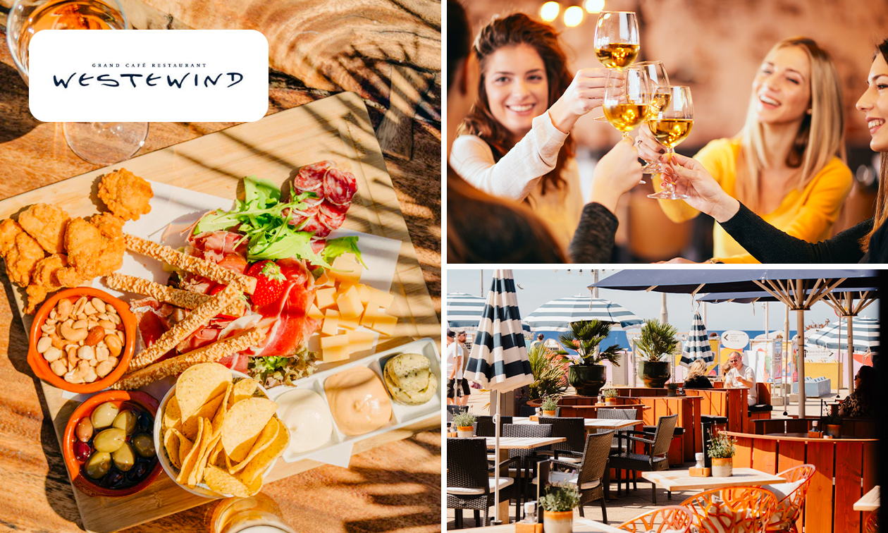 Borrelplank + 1 drankje naar keuze aan de boulevard van Scheveningen